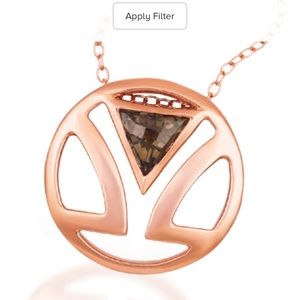 LeVian chocolate quartz necklace